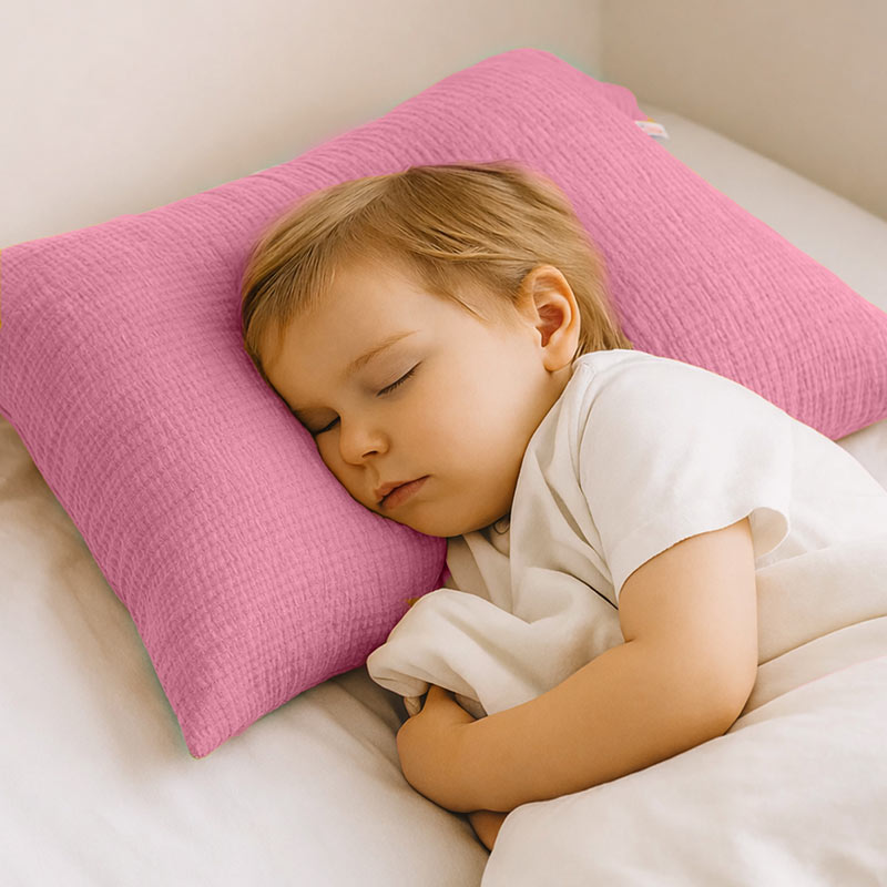 taie oreiller coton biologique rose 60 40 enfant papate GOTS